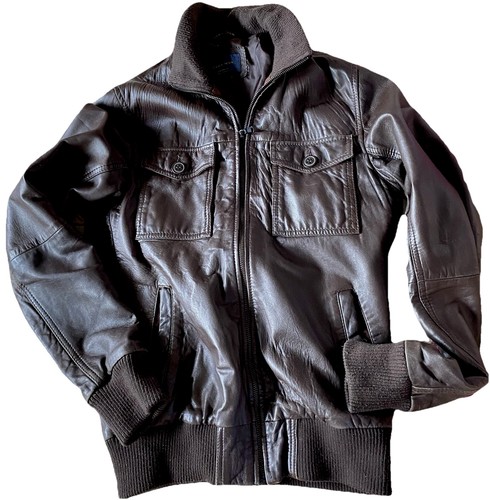 Zara vintage bomber vera pelle - vintage,