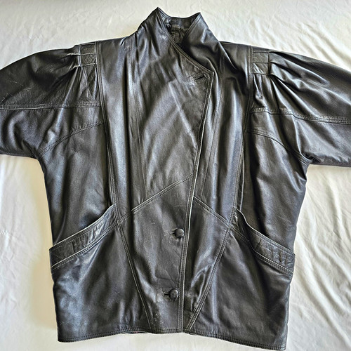 Giacca pelle italiana vintage