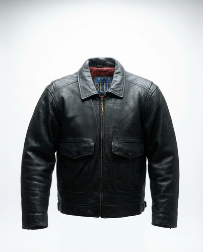 Giacca vera pelle - nera, vintage