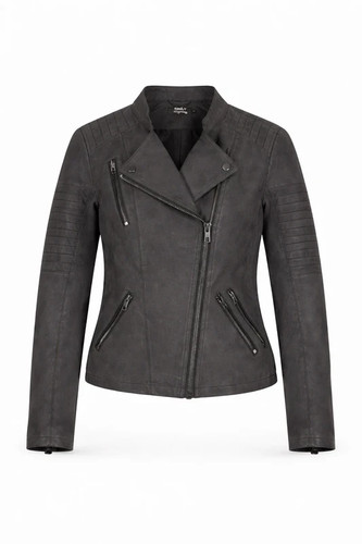 Giacca vintage pelle biker - in,