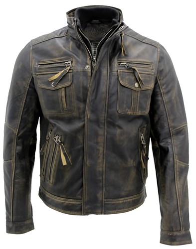 Giacca biker vintage nera - biker,