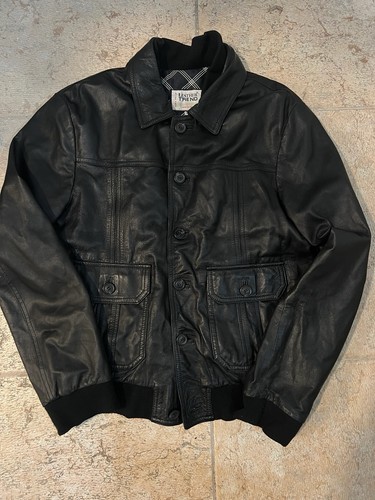 Giacca invera pelle nera uomo - nera,