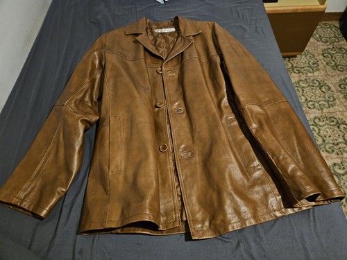 Giacca lunga vintage pelle - lunga,