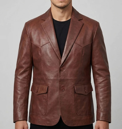Blazer uomo vintage pelle