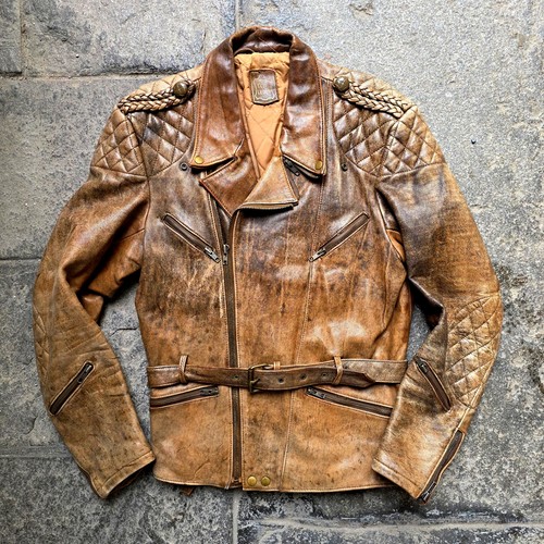 Giubbotto pelle moto - moto, vintage