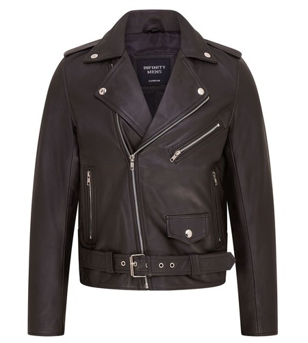 Giacca biker vintage pelle - in,