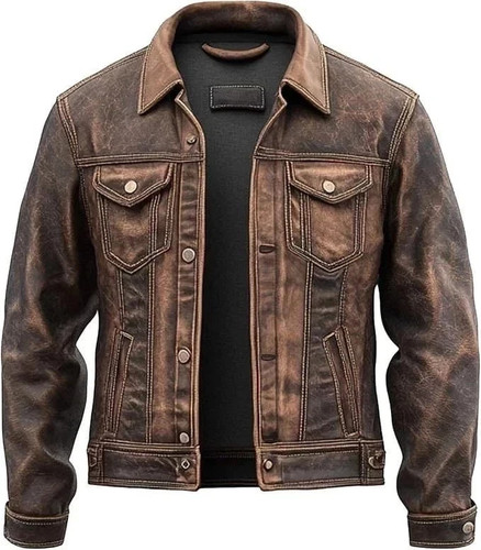 Giacca pelle camionista - , uomo