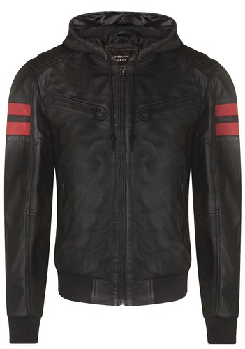 Giacca bomber pelle nera da - pelle,