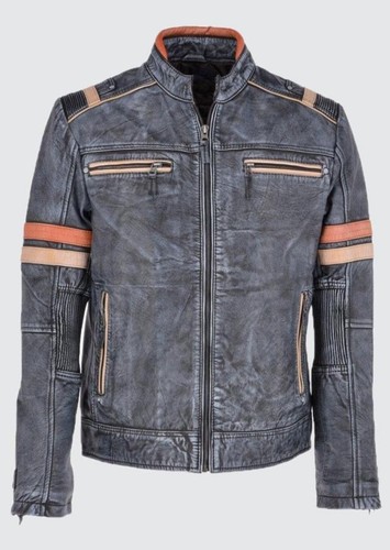 Retro giacca vera pelle - in,