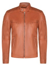 Uomo pelle Marrone Giacca da