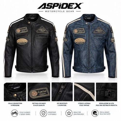 Giacca moto pelle uomo - giacca,