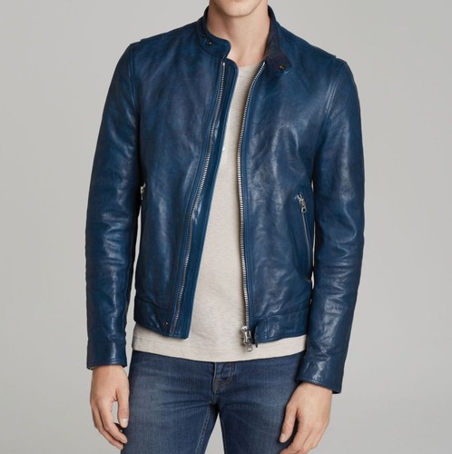 Giacca uomo blu invecchiata - giacca,