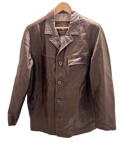 Giacca pelle marrone marlboro - pelle,