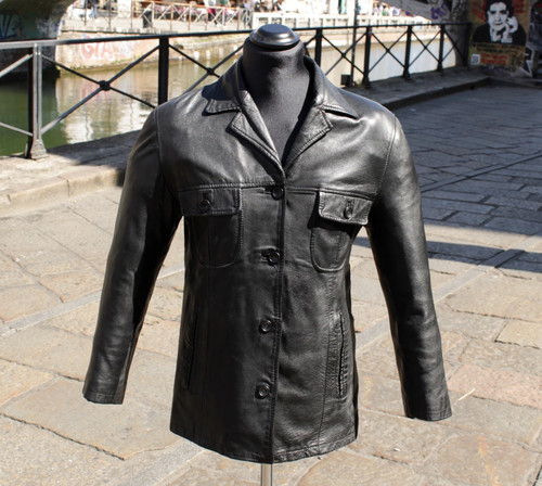 Giacca pelle vintage unisex
