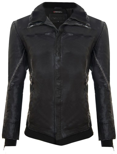 Giacca pelle nera - in,