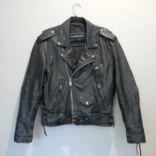 Giacca moto pelle nera - giacca,