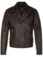 Giacca Biker In Pelle Nera Con