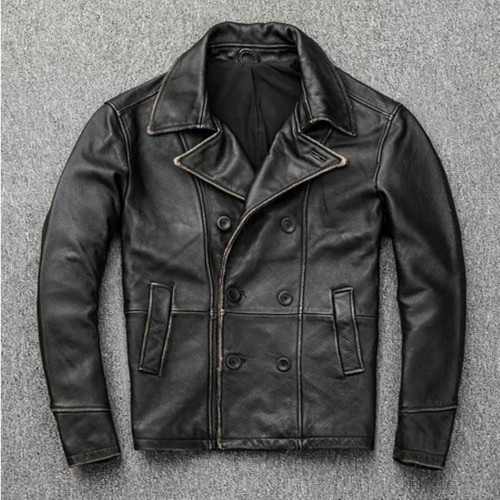 Giacca nera uomo motociclista