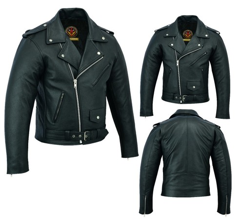 Giacca moto pelle uomo - pelle, da