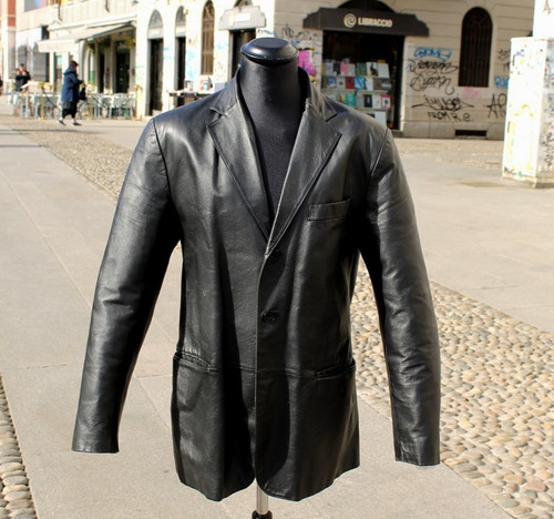Giacca pelle vintage - , blazer