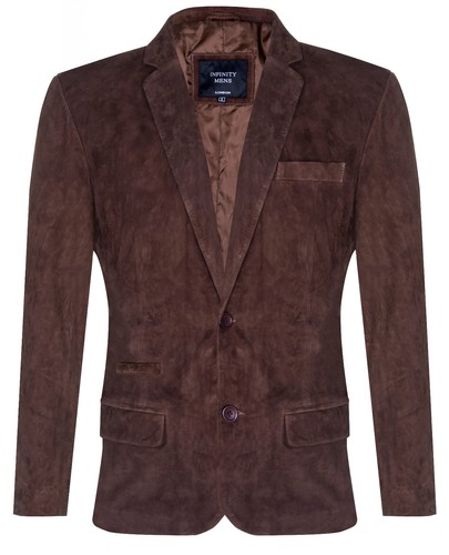 Uomo camoscio marrone giacca - camoscio,