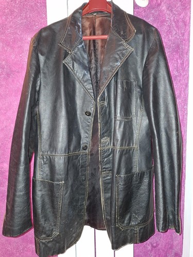 Giacca pelle vintage - in,