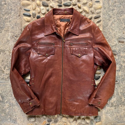 Giacca pelle anni marrone - giacca,