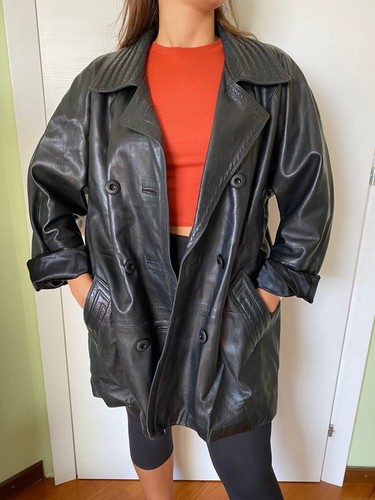 Giacca pelle unisex vintage - pelle,