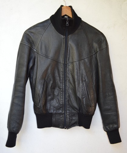 Giacca vera pelle - nera, vintage