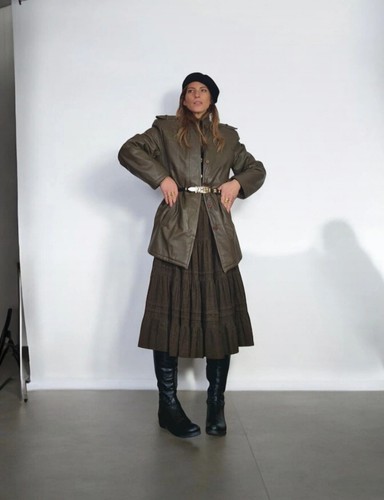 Giacca vintage marrone pelle